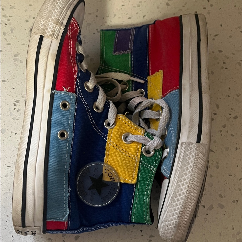 Converse Multicolor patchwork High-Top Sneakers 6 - image 2